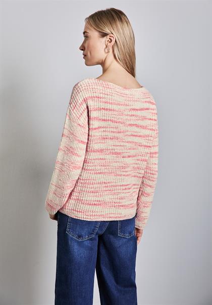 Strickpullover mit Muster soft beige