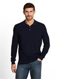 Strickpullover mit Polokragen sky captain blue