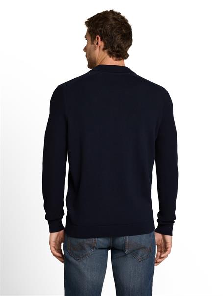 Strickpullover mit Polokragen sky captain blue