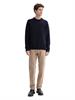 Strickpullover mit Ripp-Details knitted navy melange