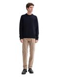 Strickpullover mit Ripp-Details knitted navy melange
