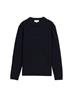 Strickpullover mit Ripp-Details knitted navy melange