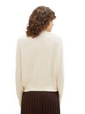 Strickpullover mit Rippstruktur soft beige melange