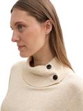 Strickpullover mit Rollkragen cargo beige melange