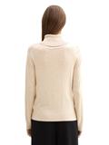 Strickpullover mit Rollkragen cargo beige melange