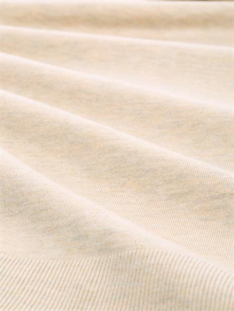 Strickpullover mit Rollkragen cargo beige melange