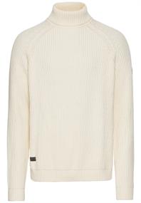 Strickpullover mit Rollkragen creme