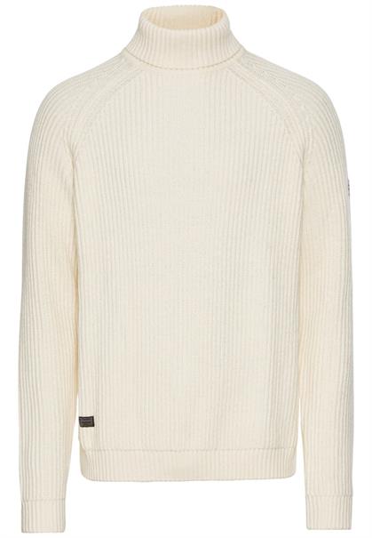 Strickpullover mit Rollkragen creme