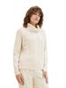 Strickpullover mit Rollkragen soft beige melange