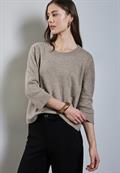 Strickpullover mit Rundhals breezy beige mel.
