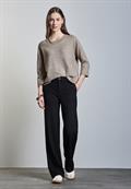 Strickpullover mit Rundhals breezy beige mel.