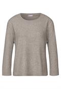 Strickpullover mit Rundhals breezy beige mel.