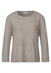 Strickpullover mit Rundhals breezy beige mel.