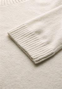Strickpullover mit Rundhals cream white melange