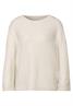 Strickpullover mit Rundhals cream white melange