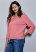 Strickpullover mit Rundhals sugar coral mel.