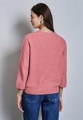 Strickpullover mit Rundhals sugar coral mel.