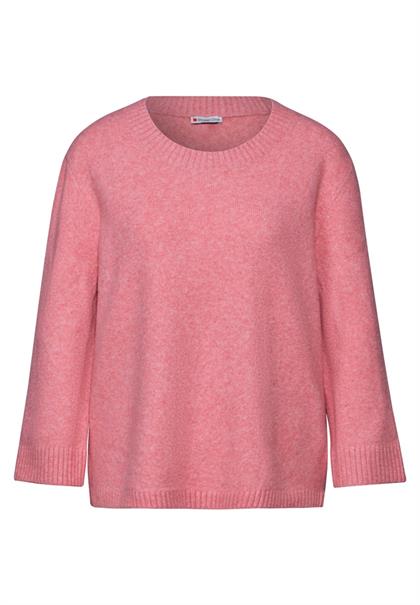 Strickpullover mit Rundhals sugar coral mel.