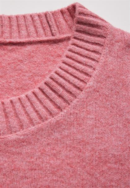 Strickpullover mit Rundhals sugar coral mel.