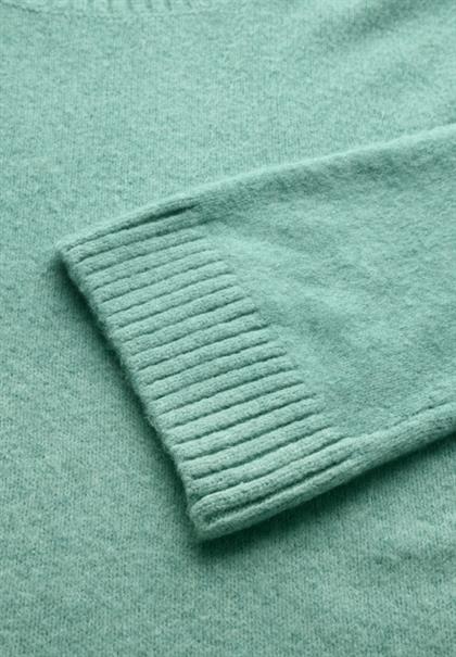 Strickpullover mit Rundhals sunlit green mel.