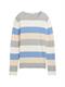 Strickpullover mit Rundhalsausschnitt beige blue block stripe