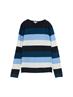Strickpullover mit Rundhalsausschnitt big teal knit stripe