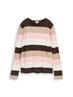 Strickpullover mit Rundhalsausschnitt brown beige pink stripe