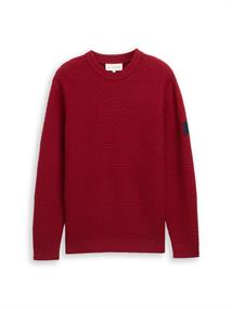 Strickpullover mit Rundhalsausschnitt coach red