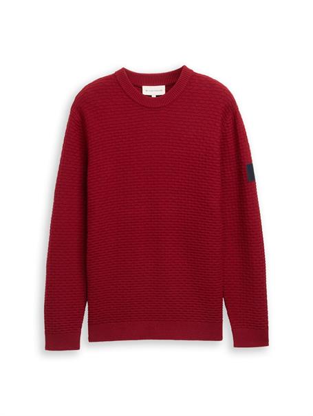 Strickpullover mit Rundhalsausschnitt coach red