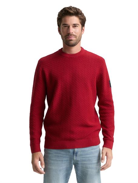 Strickpullover mit Rundhalsausschnitt coach red