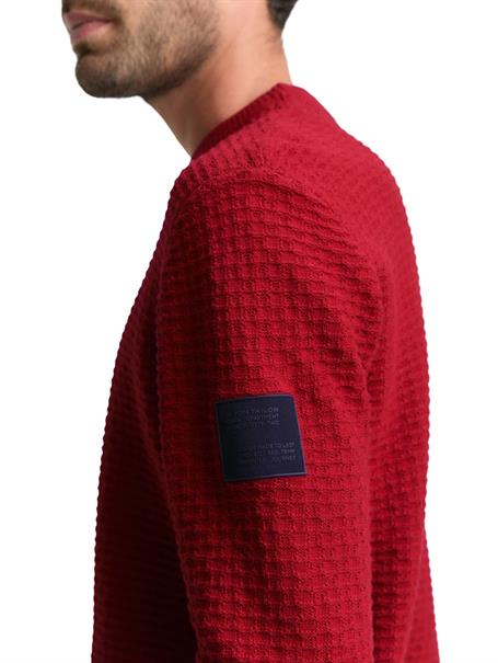 Strickpullover mit Rundhalsausschnitt coach red