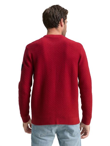Strickpullover mit Rundhalsausschnitt coach red