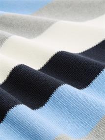 Strickpullover mit Rundhalsausschnitt fjord blue grey stripe