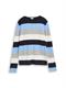 Strickpullover mit Rundhalsausschnitt fjord blue grey stripe