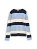 Strickpullover mit Rundhalsausschnitt fjord blue grey stripe