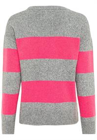 Strickpullover mit Rundhalsausschnitt flanell melange