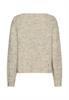 Strickpullover mit Rundhalsausschnitt light grey melange