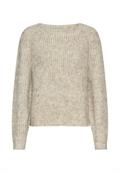Strickpullover mit Rundhalsausschnitt light grey melange