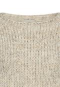 Strickpullover mit Rundhalsausschnitt light grey melange