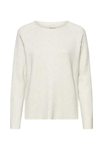 Strickpullover mit Rundhalsausschnitt pearl