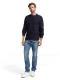 Strickpullover mit Rundhalsausschnitt sky captain blue