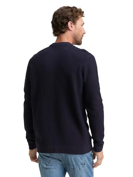 Strickpullover mit Rundhalsausschnitt sky captain blue