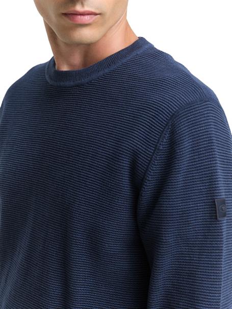 Strickpullover mit Rundhalsausschnitt sky captain blue