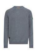 Strickpullover mit Rundhalsausschnitt stormy blue