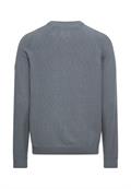 Strickpullover mit Rundhalsausschnitt stormy blue