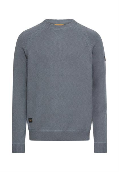 Strickpullover mit Rundhalsausschnitt stormy blue