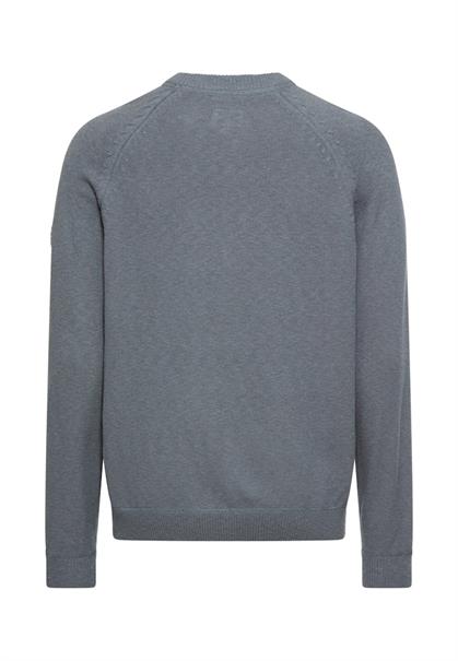 Strickpullover mit Rundhalsausschnitt stormy blue