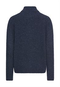 Strickpullover mit Stehkragen dark navy