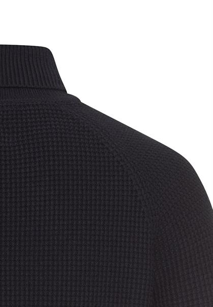 Strickpullover mit Stehkragen dark navy