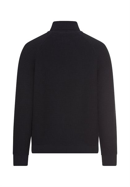 Strickpullover mit Stehkragen dark navy